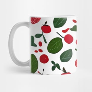 Fresas y cerezas pattern hecho por una I.A. Mug